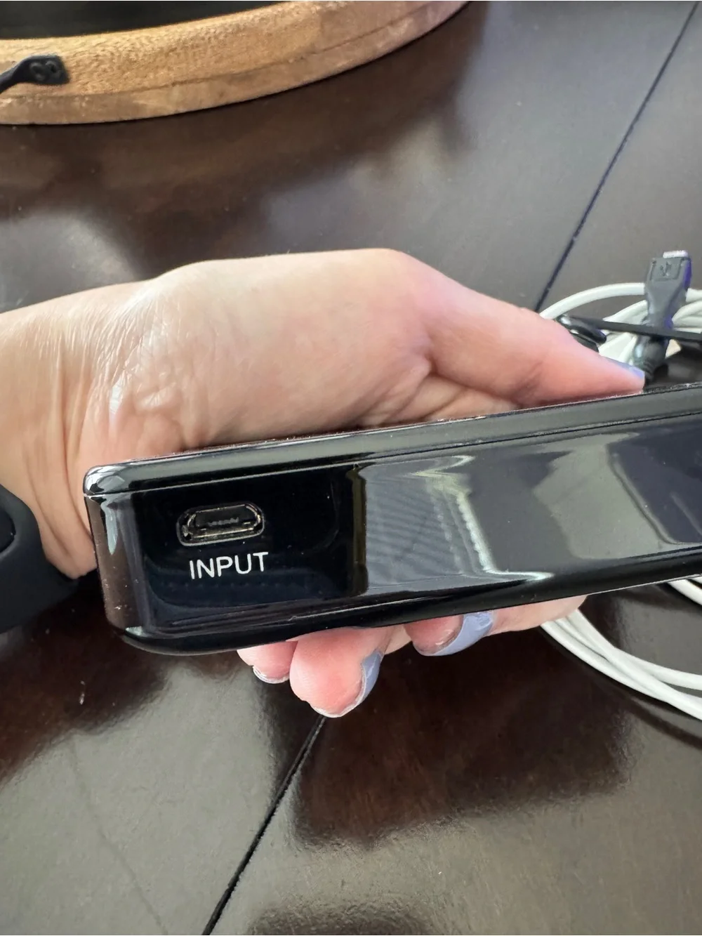 Portable Power Bank with Apple charging Cables